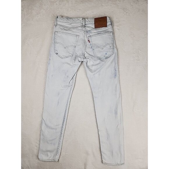 Levi's Premium Skinny Taper Jeans Mens Size 30x30 White Denim Measures 28x27 - Picture 5 of 16